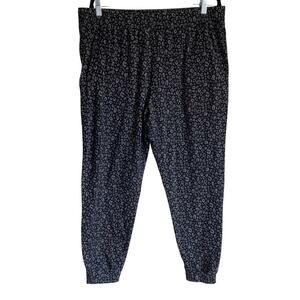 Saint + Sofia Sz US 14 Soho Pant Leopard Print Joggers Stretchy Organic Cotton